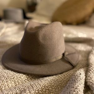 Brixton Gray Wide Brim Hat